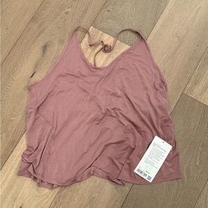 Mauve Strappy Tank Top yoga